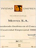 MENCIÓN HONROSA PREMIO A LA CREATIVIDAD EMPRESARIAL 2000
