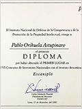 1er PREMIO EN EL CONCURSO NACIONAL DE INVENTORES DE INDECOPI
